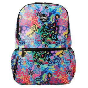 Large Kids Waterproof Backpack - Electric Leopard