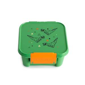The Little Lunchbox Co: Dinosaur TRex Leakproof Bento Style Kids Snack box with 2 Compartments