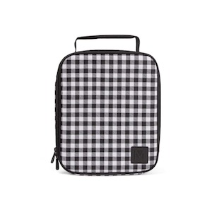 Large Insulated Lunch bag for Keeping Food Cool by Montii Co - Black Gingham