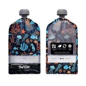 Swish Reusable Food Pouches 140ml Sealife - 2 Pack