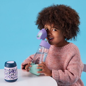 Large Kids Tritan Plastic Water Bottle by Bbox 600ml Lilac Pop