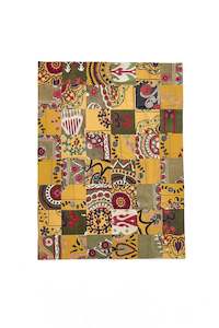 Decorative Items: Uzbek Suzani Quilt—Banoo