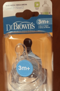 Products: Dr Brown's Level 2 teats pack of two narrow necked bottles - Zabonne