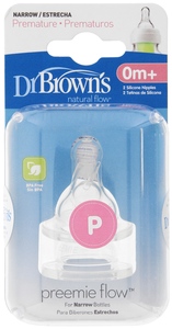 Products: Dr Brown's Preemie teat pack of two P - Zabonne
