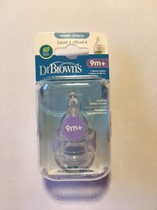 Dr Brown's Level 4 teats pack of two narrow necked bottles - Zabonne