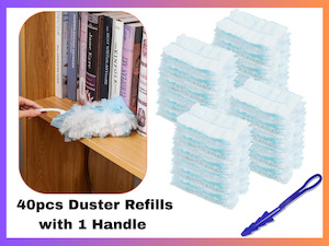 Dustproof Duster Kit – 40pcs Refill Pack with Handle, Flexible Anti-Static Cle&hellip;