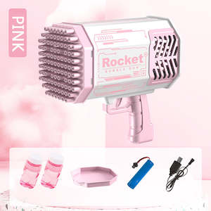 Frontpage: 100 Holes Auto Bubble Gun Pink