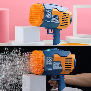 Frontpage: 132 Holes Bubble Rocket Launcher with Lights - Blue