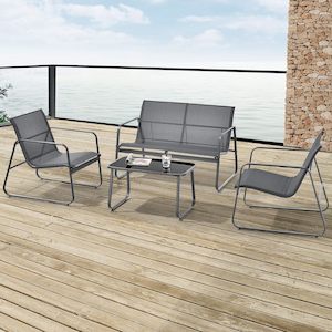 4-Piece Garden Outdoor Furniture Set, Sectional Patio Bistro Set