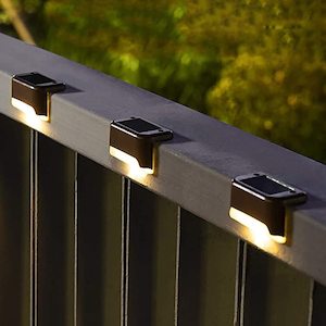 Solar Fence Lights - 1led warm (4pc)