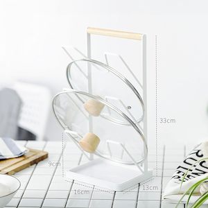 Kitchen: Kitchen Pot Lid Rack Holder Over Sink Drainer Shelf Compatible with Kitchen Supplies Storage Counter Organizer