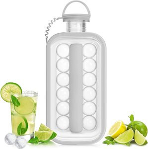 Kitchen: 17 Pcs Portable Ice Maker Bottle Gray