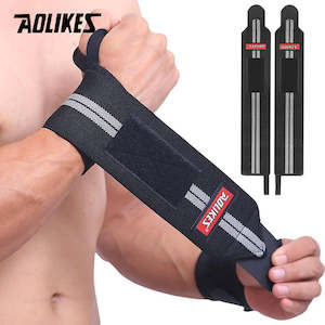 Sports: Compression Wristbands Wrist Brace 2pcs Fitness Padded Wrist Thumb Brace Strap Power Weight Lifting Hand Wrap Support Gym Training Bar Wristband