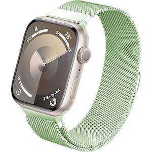 Stainless Steel Milanese Loop Apple Watch Band Mint Green 38mm 40mm 41mm