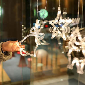 Wedding New Year Christmas Lights LED Window Decoration Lights - Bell and Santa