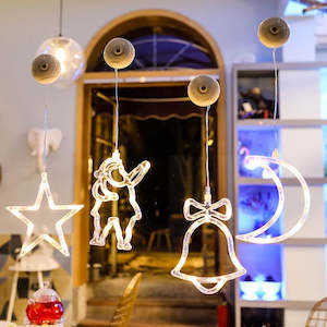 Wedding New Year Christmas Lights LED Window Decoration Lights - Diamond and Snowman