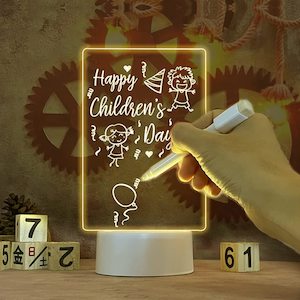 Acrylic LED Glow Memo Board Vertical