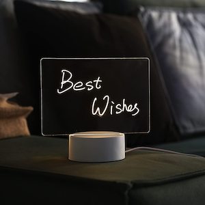 Acrylic LED Glow Memo Board Horizontal