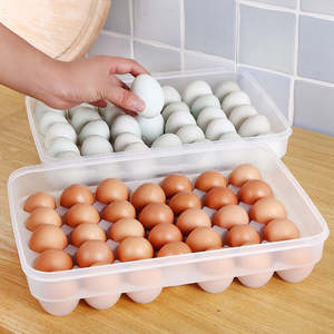 Kitchen: 34-Grid Egg Storage Container with Lid (1pc)