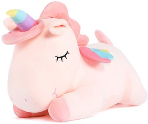 Toys: 40cm Unicorn Plush Toy _ Soft, Cute & Cuddly Pillow Doll for Girls and Kids, Perfect Gift
