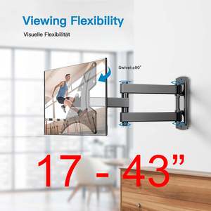 TV Wall Bracket for 17-43 inch TVs, Swivels Tilts TV Wall Mount for Flat & Curve&hellip;