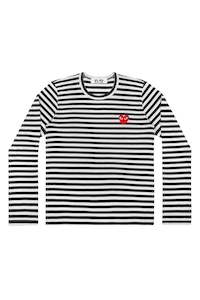 L/S STRIPED T-SHIRT IN BLACK/WHITE, SS24