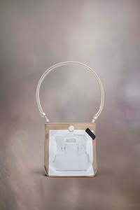 Maison Margiela: TROMPE L'OEIL 5AC BABY BAG IN BEIGE, SS24