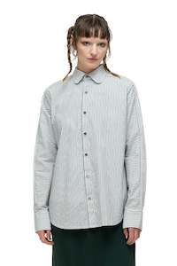 Nom D: ALL STRIPE SHIRT IN GREEN/BLUE, SS25