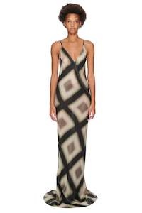 Rick Owens: SLIP GOWN IN BLACK PLAID, SS23