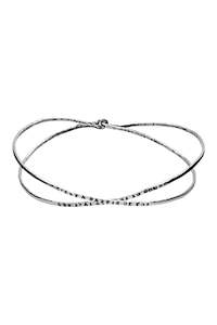 Serge Thoraval: BRACELET ELUARD CROISE ARGENT