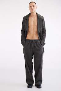 Mens Trousers: DRAWSTRING PANT IN SILT, S25