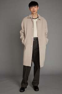 Mens Coats Jackets: OVERCOAT IN PORCELAIN, W24