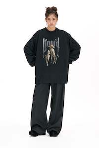 Nom D: UNI SWEATSHIRT IN HOUND DOG PRINT, W25