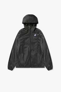 Womens Coats Jackets: BLACK KWAY PARKA WITH BLACK HEART, SS25