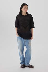 Womens Tee Shirts: FILTER IN BLACKNET (UNISEX), SS26