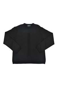 Womens Knitwear: VERTICAL SWEATER IN BLACK, W25