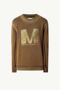Womens Sweatshirts: M JUMPER IN KHAKI, SS25