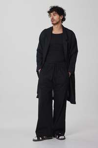 Mens Trousers: DRAWSTRING PANT IN PEPPER, SS26