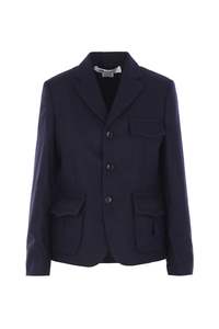 SINGLE BREASTED JACKET IN NAVY, FW25
