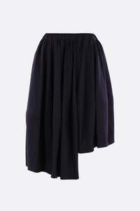 ASYMMETRIC WOOL SKORT IN NAVY, FW25