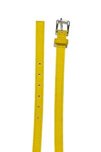 MENS COVERED LEATHER BELT IN YELLOW