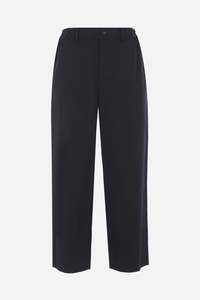 Womens Trousers: CROPPED GARBADINE TROUSER IN BLACK, FW25