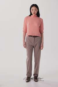 Womens Trousers: NARROW IN MUSHROOM, SS26