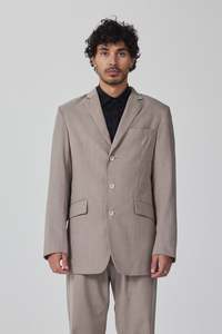 Mens Coats Jackets: THE DIRECTOR IN MUSHROOM, SS26