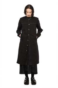 DENIM COAT DRESS IN BLACK, AW26
