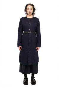 DENIM COAT DRESS IN INDIGO, AW26
