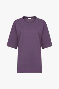Womens Tee Shirts: HEGELS T SHIRT IN DEEP PURPLE, FW26