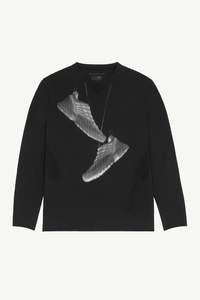 Mens Tee Shirts: SALOMON SHOE TSHIRT IN BLACK, SS25
