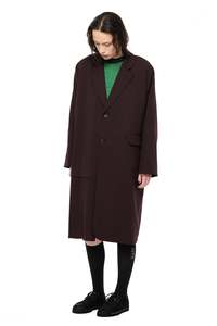 Womens Coats Jackets: DE-PLEAT COAT IN MAHOGANY, AW26