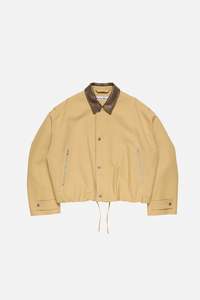 Womens Coats Jackets: TWILL BOMBER JACKET IN SAND BEIGE, SS26